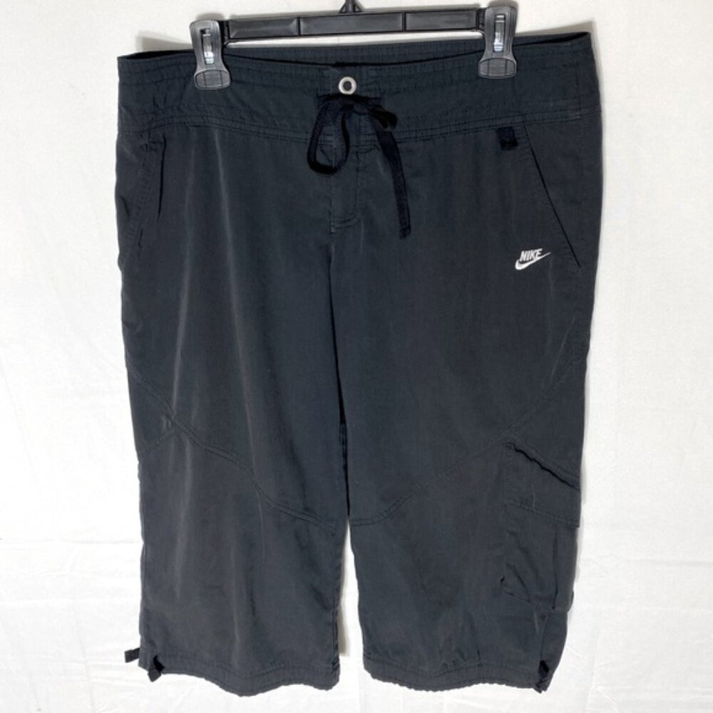 Vintage Nike Black Long Shorts Activewear Athletic Workout Shorts M